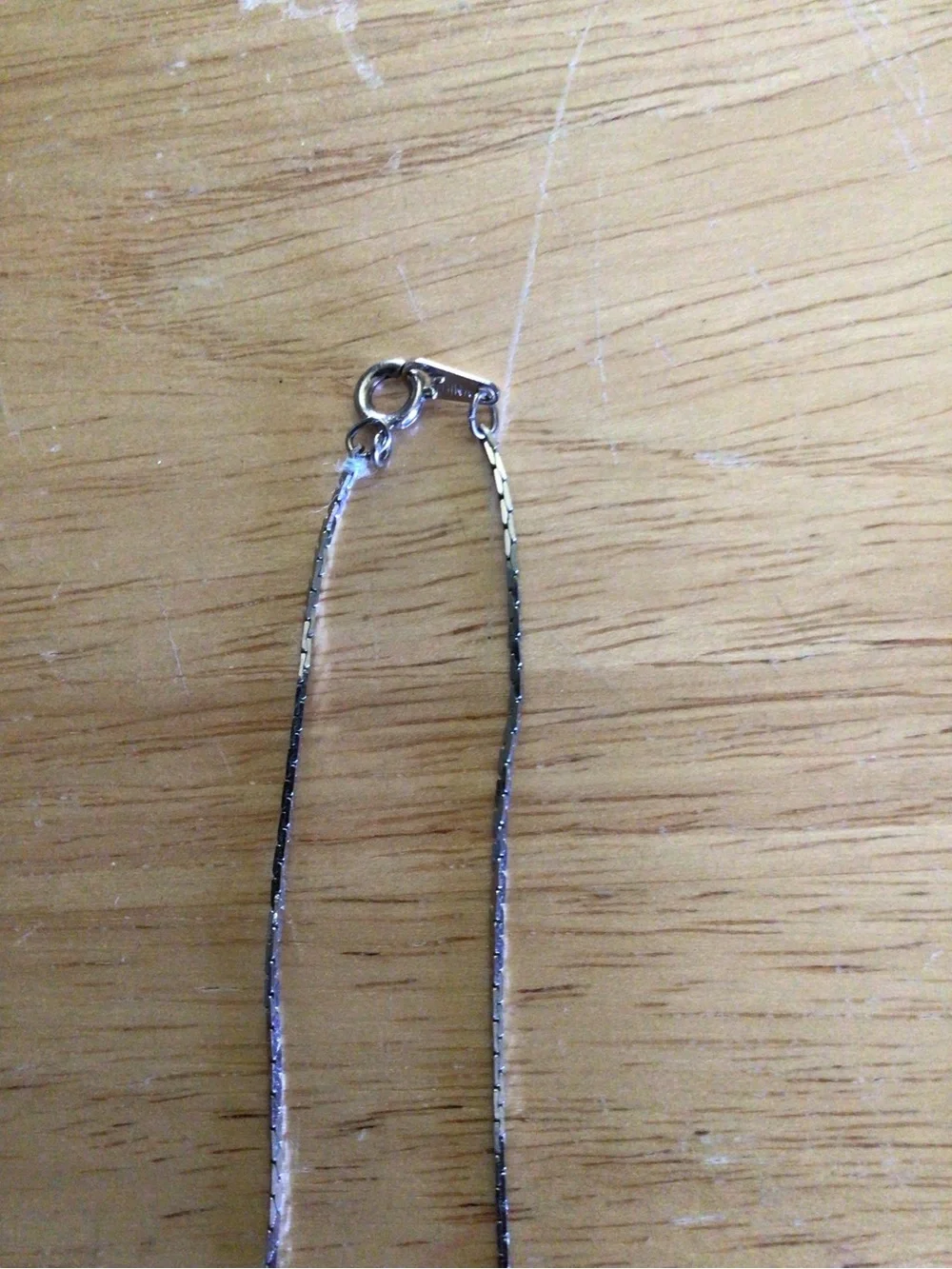 Source Unknown Gold and Black Layered Necklace with White Bead Accents